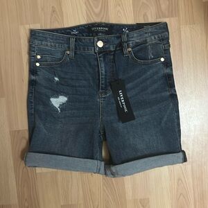 NWT Liverpool Los Angeles The Short jean shorts SZ 6/28 color Alder